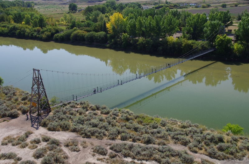 Von Calgary nach Waterton/Rosedale 'Suspension Bridge' 09_09_2011 (58)